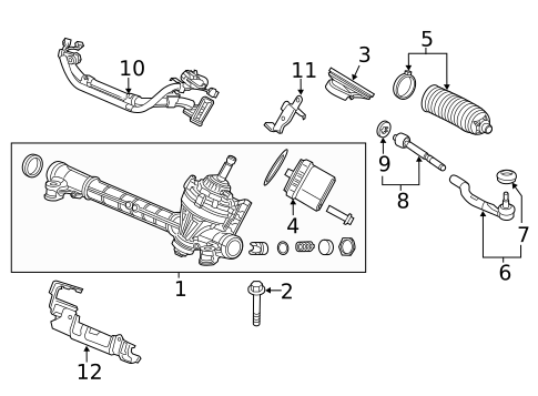 Steering Gear & Linkage for 2019 Acura ILX #0