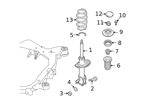 Suspension Components for 2010 Saab 9-3X #1
