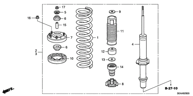 Front Shock Absorber for 2008 Acura TSX #0