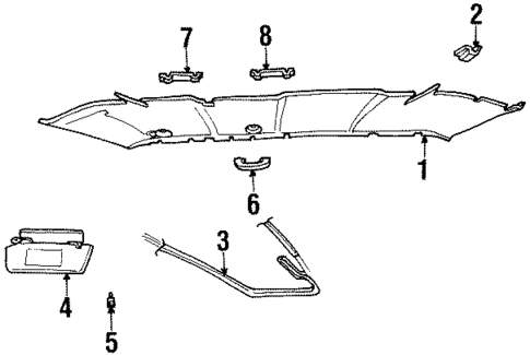 Interior Trim - Roof for 1997 Mercury Mountaineer #0