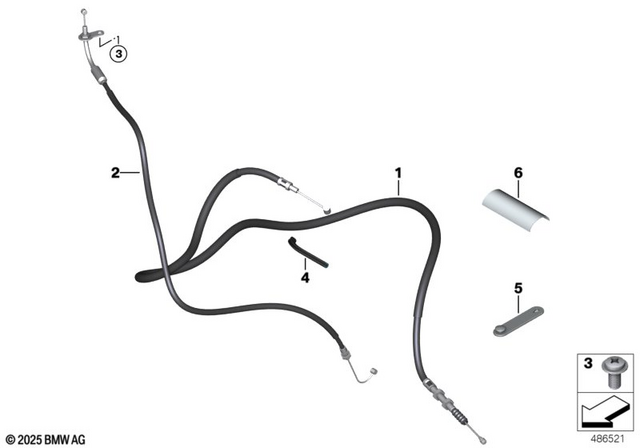 32738563262 - Steering: Clutch Cable -  for BMW-Motorrad Image