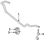 52003151 - Suspension: Stabilizer Bar for Jeep: Cherokee, CJ7, Comanche, Grand Wagoneer, J10, J20, Scrambler, Wagoneer, Wrangler Image