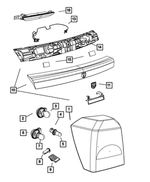 5303881AK - Electrical: Tail Stop Turn Sidemarker Lamp, Left for Dodge: Caliber Image