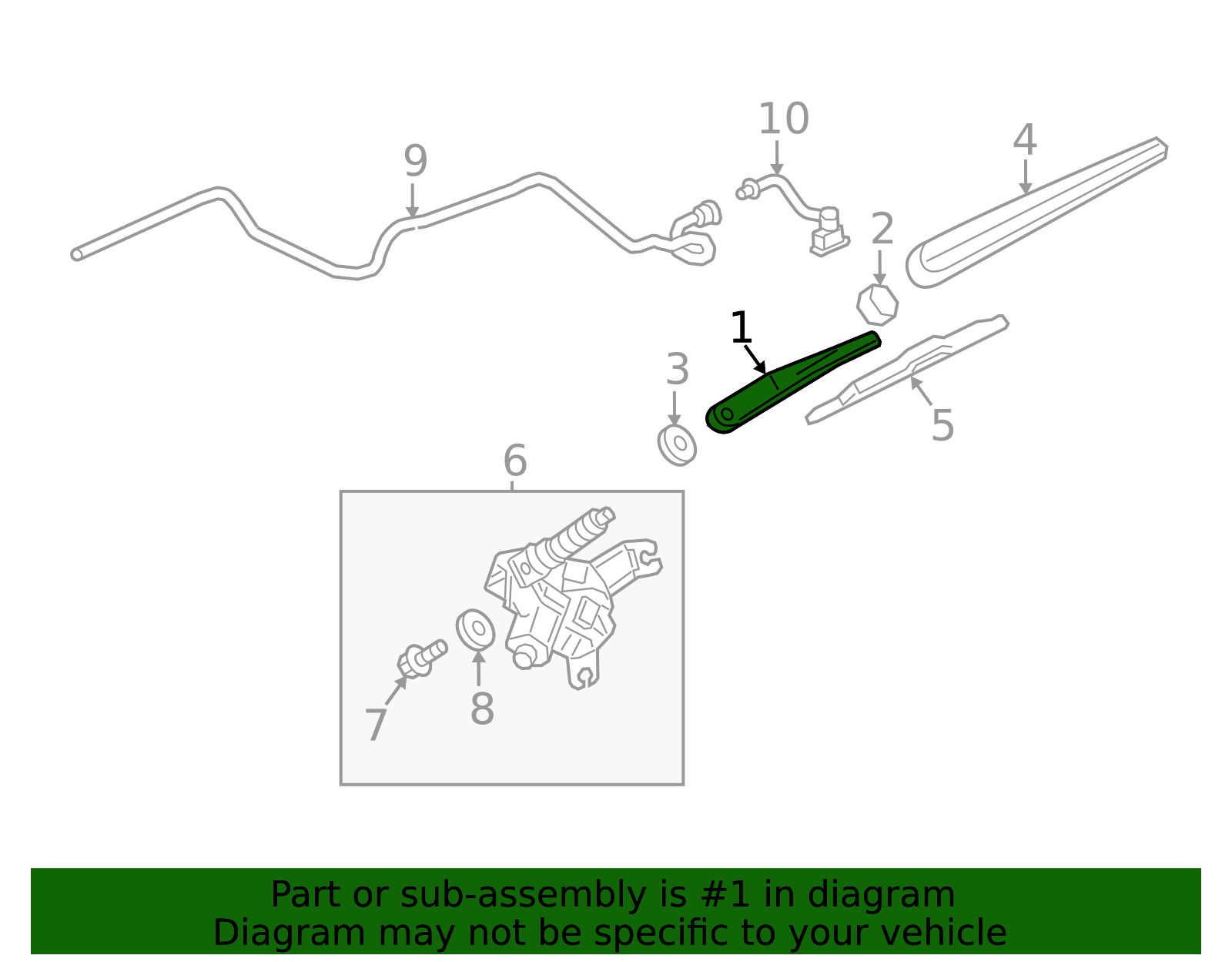 85703797 - Wiper Arm 2022-2026 GM | GM Parts Warehouse