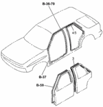 8971506853 - : Finisher, L Rear Door (Gray) for Honda Image