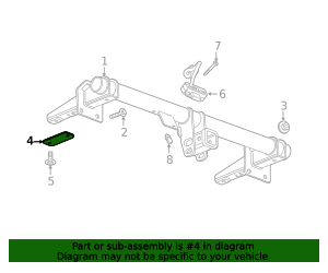 2019-2025 GM Trailer Hitch Platform Reinforcement Plate 23274459 ...