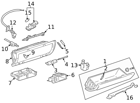 Glove Box for 2006 Volkswagen Phaeton #0