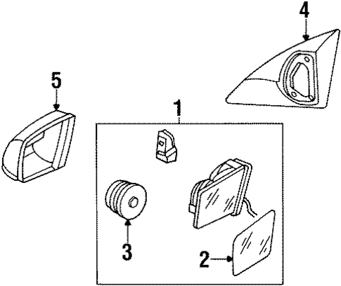 Outside Mirrors for 1998 Mercedes-Benz CL 500 #0