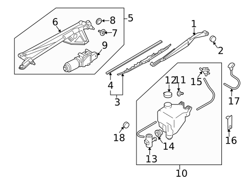 Wiper & Washer Components for 2004 Subaru Baja #0