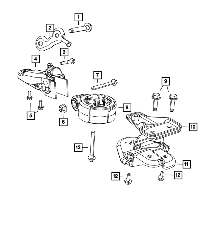 68139779AC - : Engine Mount Isolator, Rear for Mopar Image
