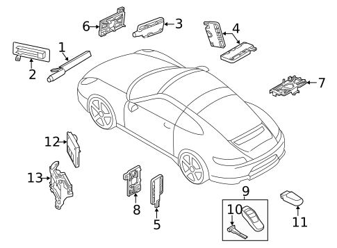 Keyless Entry Components for 2019 Porsche 911 #1