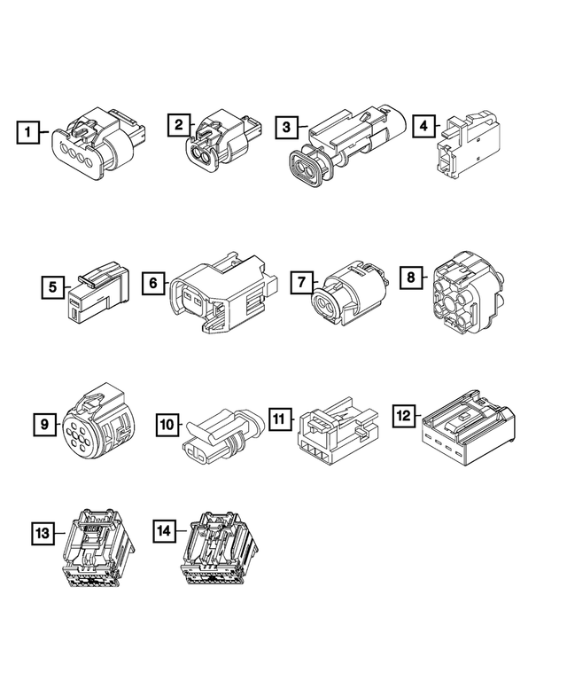 68601695AA - Electrical: Electrical Connector for Mopar Image image