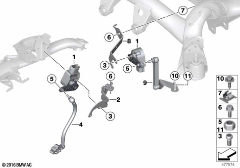 Rear Axle with Suspension for 2014 BMW 328iX #2