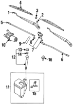 288861N600 - Body: Wiper Arm for Nissan: 200SX, Sentra Image
