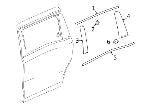 Exterior Trim - Side Door for 2020 Honda Odyssey #0