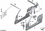 41217264023 - Bodywork: Side Frame, Exterior, Left for BMW Image