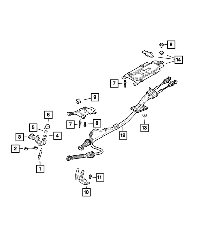 68201213AA - Transmission: Shift Cable Bracket for Mopar Image