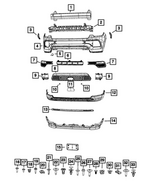 6512725AA - Frame, Bumper and Fascia: Screw for Mopar Image