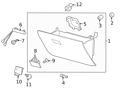 Glove Box for 2011 Lincoln MKX #0