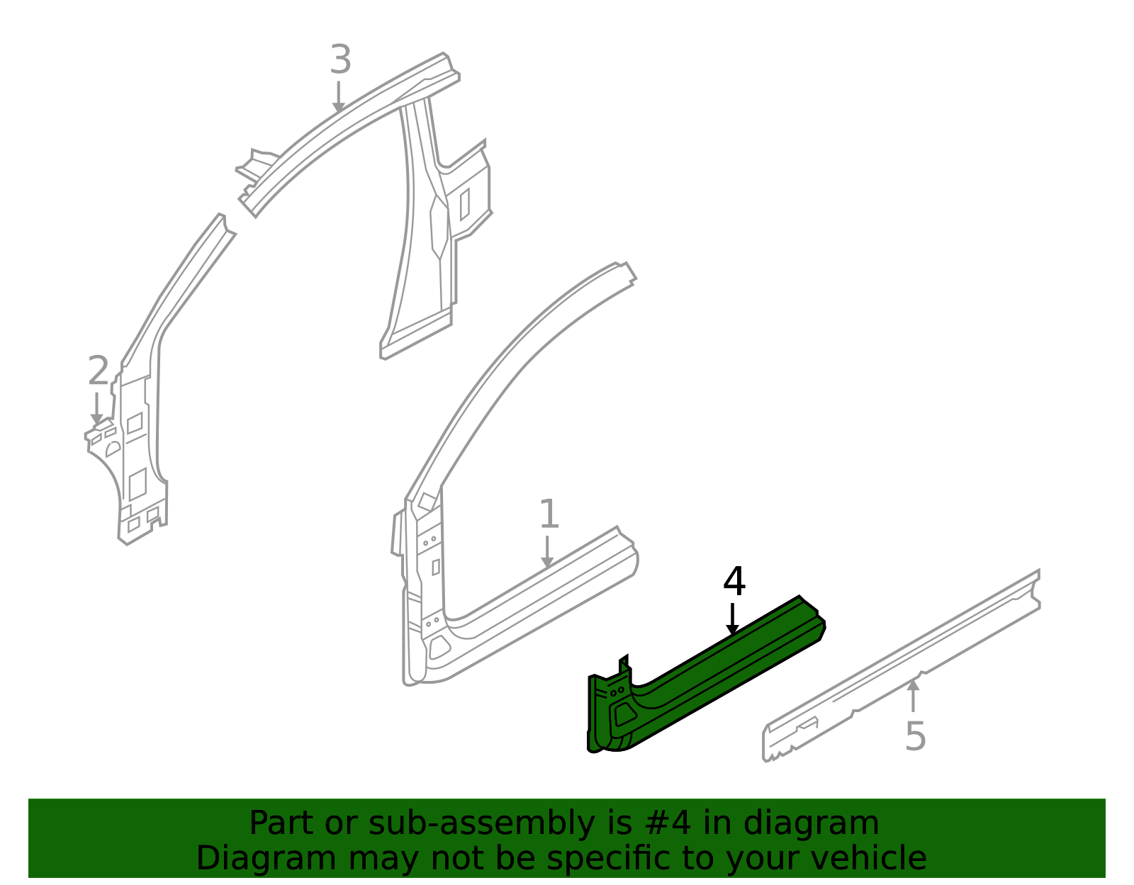 Kia Rio Rocker Panel 71322-1MD60 - Rocker Panel 2010-2013 Kia Forte Koup | Kia.Parts Store