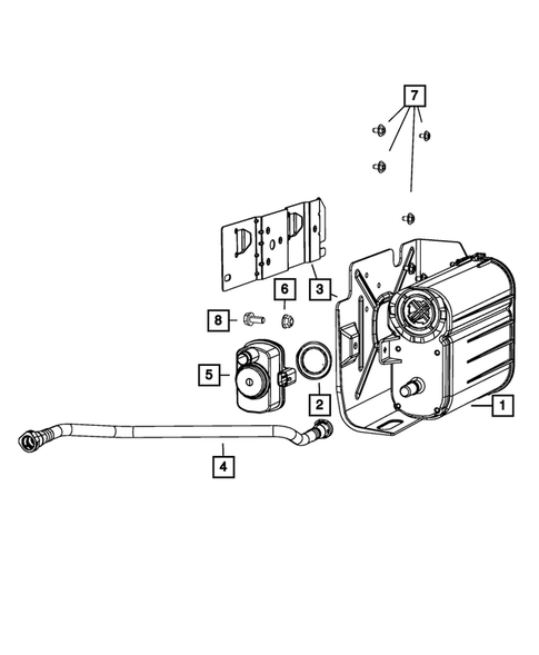 Vacuum Canister/Leak Detection Pump for 2009 Dodge Nitro #0