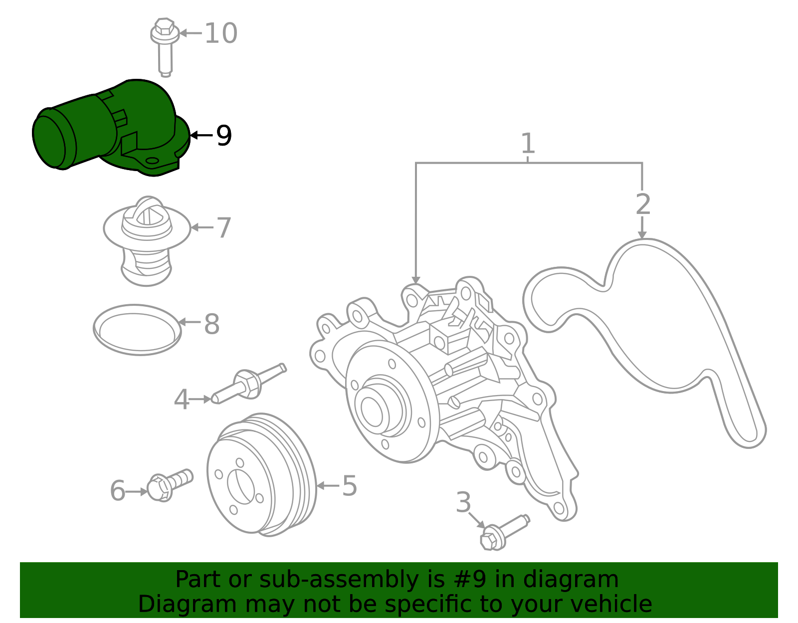 2020-2026 Ford Motorcraft Engine Coolant Thermostat Housing RH-286 ...