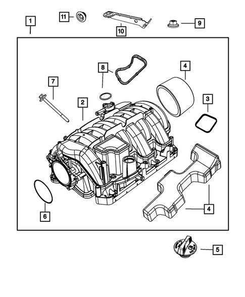 Manifolds and Vacuum Fittings for 2009 Dodge Challenger #3