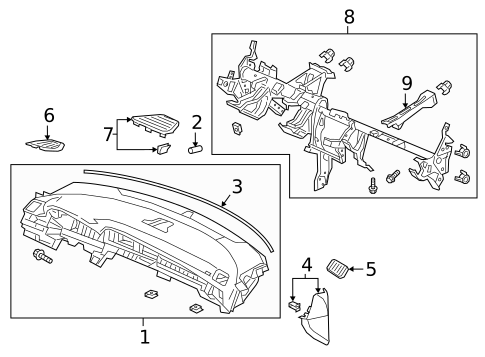 Instrument Panel for 2019 Honda Insight #0