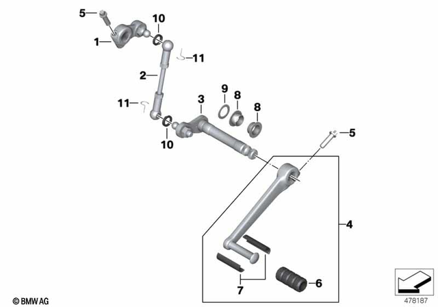 23417671067 - : Shift Lever for BMW-Motorrad Image