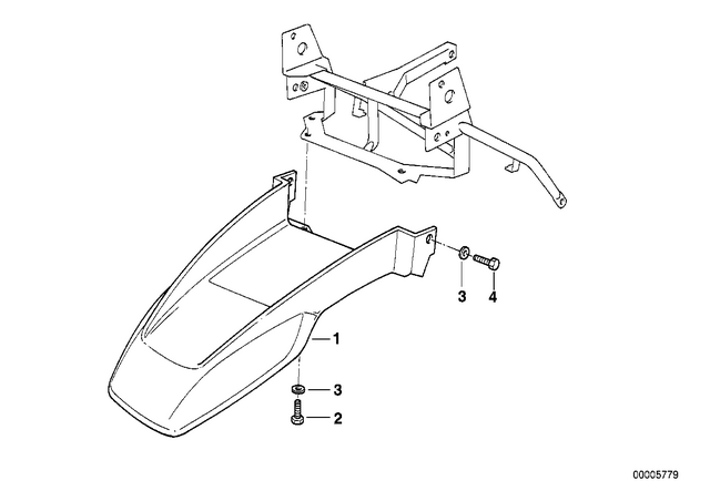 46612313365 - : Upper Prime Coated Mudguard for BMW-Motorrad Image