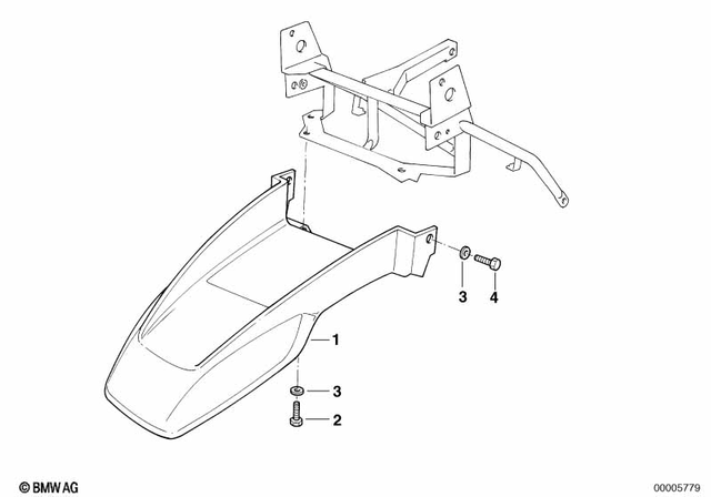 46612313365 - : Upper Prime Coated Mudguard for BMW-Motorrad Image
