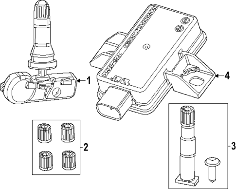 Tire Pressure Monitor Components for 2025 Ram 1500 #0