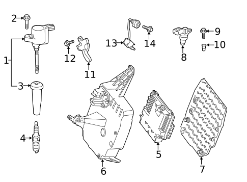 Ignition Coil for 2019 Ford Escape #0