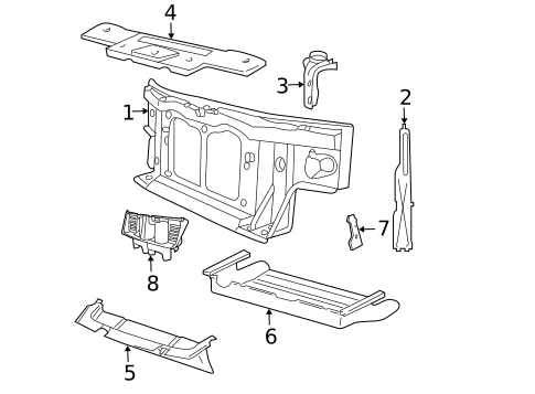Radiator Support for 2005 Ford Explorer #0