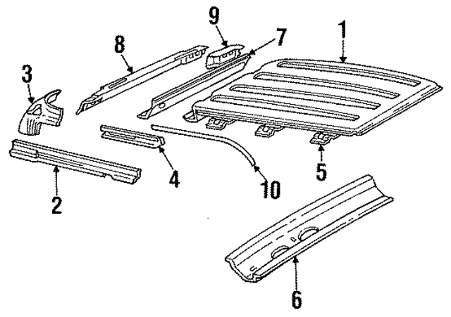 FO9Z1150202B - Body: Roof Panel for Ford: Aerostar Image