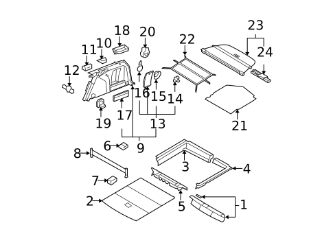 Interior Trim - Rear Body for 2009 Volkswagen Passat #0