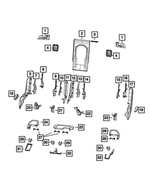 6XT96TX7AA - : Rear Seat Pivot Cover for Mopar Image