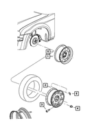1DP88SZ0AB - Wheels: Wheel, Alloy for Chrysler: 300 | Dodge: Challenger, Charger, Magnum Image