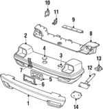 E2GZ17757A - Body: Face Bar for Ford: EXP Image
