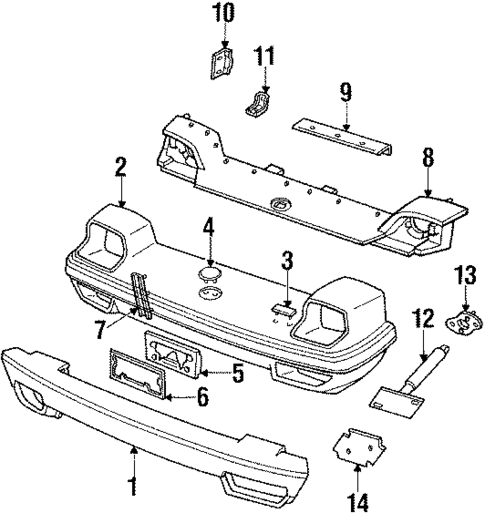 Front Bumper for 1985 Ford EXP #0