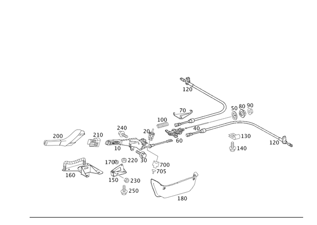 1994200285 - : Brake Cable for Mercedes-Benz: SLR McLaren Image