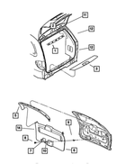 TQ49YQLAA - Interior Trim: Rear Header Molding for Mopar Image