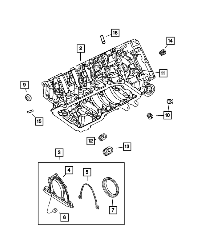 5139102AC - Engine 5.7L Eight Cylinder: Short Block Engine for Mopar Image image