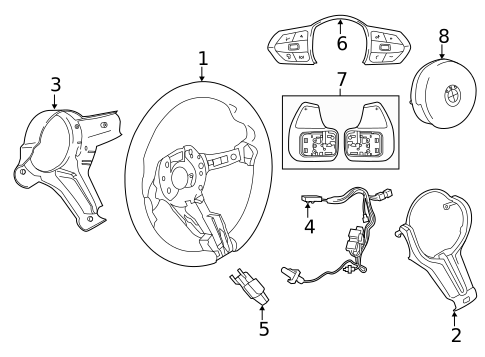 Steering Wheel & Trim for 2017 BMW 340i GT xDrive #1
