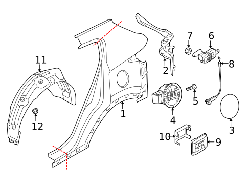 Fuel Door for 2020 Kia Sportage #0