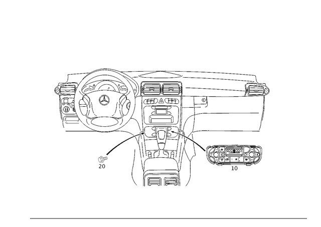 2038303285 - Heating and Ventilation: Operating Unit for Mercedes-Benz: 180C, C230, C240, C280, C32 AMG, C320, C350, C55 AMG, CLK320, CLK350, CLK500, CLK55 AMG Image image