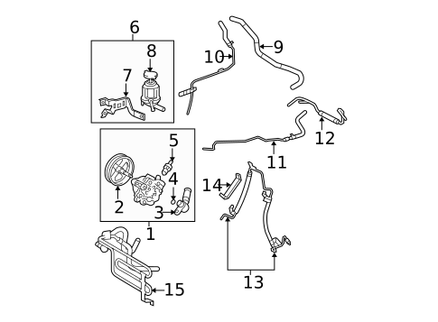 Pump & Hoses for 2007 Lexus RX350 #0