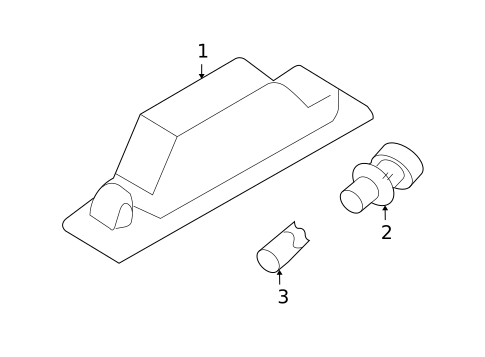 License Lamps for 2008 Saturn Astra #0
