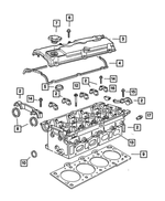 4667088AG - Engine 2.4L Four Cylinder: Cylinder Head for Chrysler: PT Cruiser, Sebring | Dodge: Caravan, Neon, Stratus | Jeep: Liberty, Wrangler Image