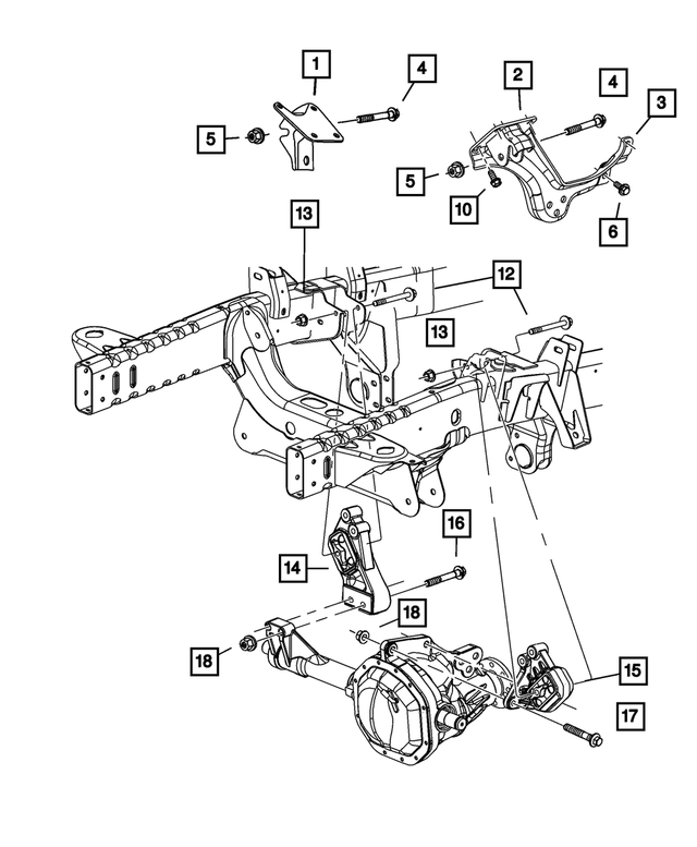 « 52020566AC – Engine Mounting : Support Moteur Socle, Côté Droit pour Mopar Image »